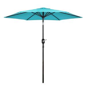 Sonkuki 7.5 ft. Solar Lighted LED Patio Market Crank and Tilt Umbrellas ...