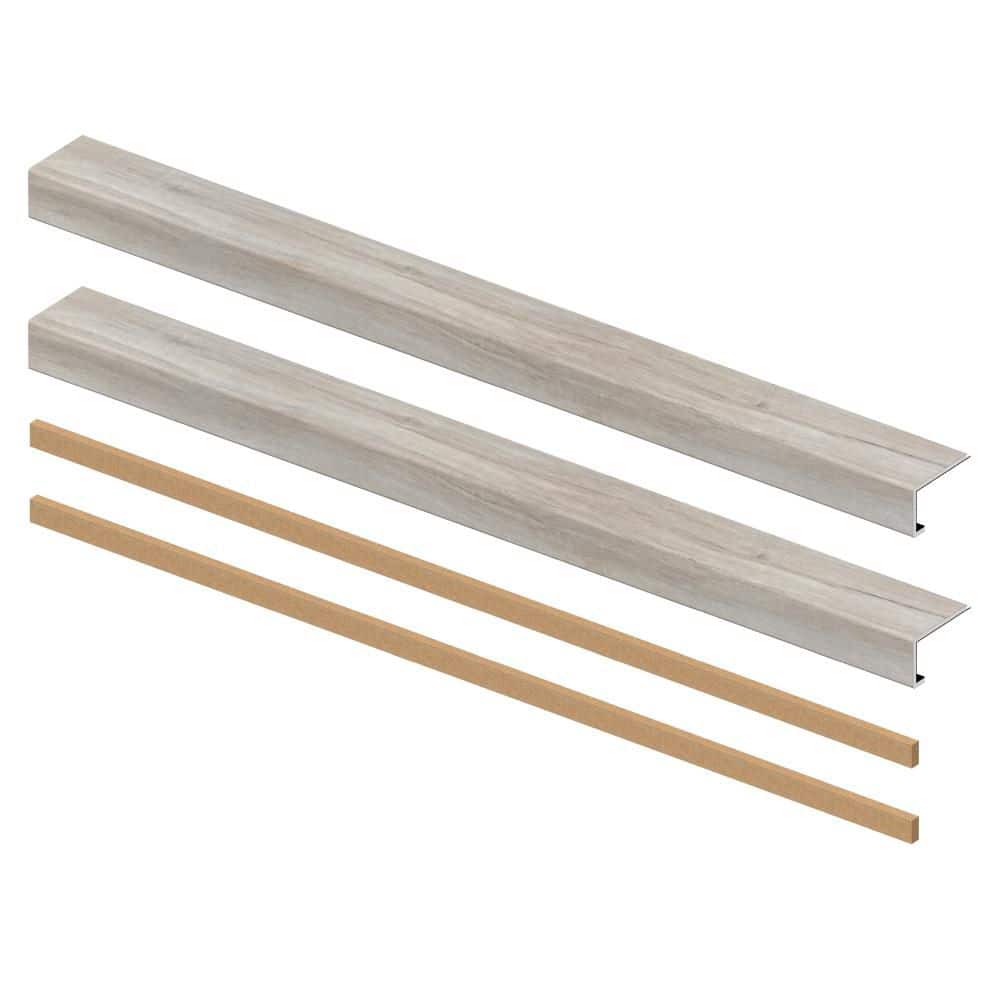 Webb Creek 6.5 mm x 46 in. x 4 in. Exact Match Large Square Nose Open Stair Return/Landing Kit (2-Pack) price history on PriceWatchPro