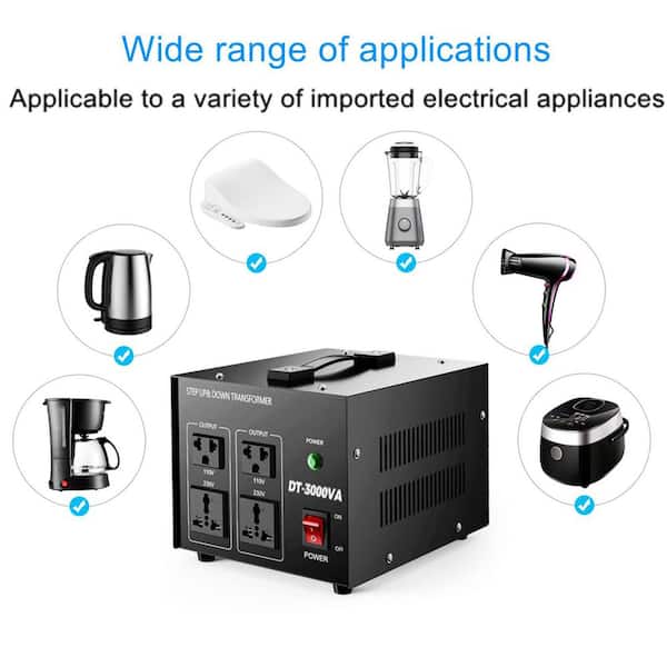 Yichuhaoxi 3000 Watt Voltage Converter Transformer Circuit Breaker