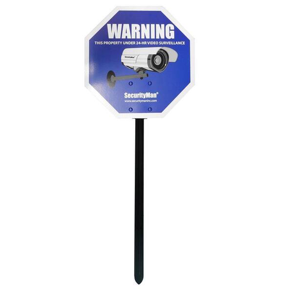 SecurityMan Reflective Security Warning Sign with Yard Stake