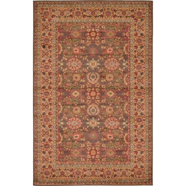 Unique Loom Edinburgh Monroe Red 5' 0 x 8' 0 Area Rug