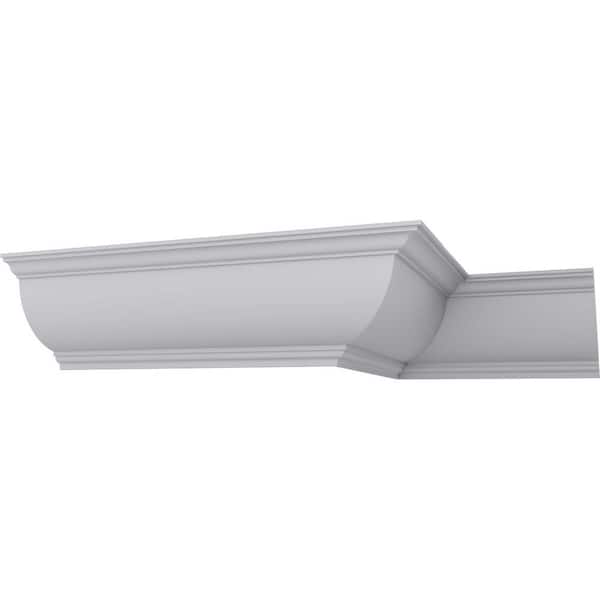 Ekena Millwork 11-7/8 in. x 11-7/8 in. x 94-1/2 in. Polyurethane Claremont Crown Moulding