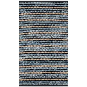 Cape Cod Blue/Natural Doormat 2 ft. x 3 ft. Striped Area Rug