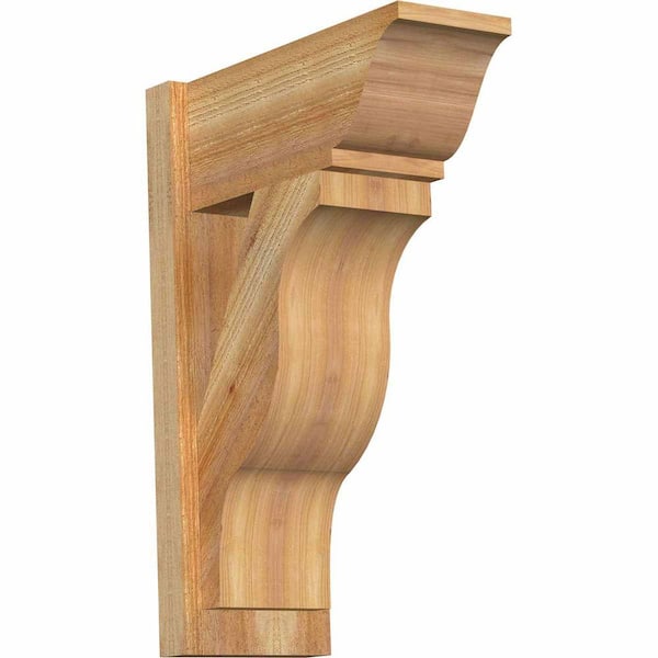 Ekena Millwork 8 in. x 26 in. x 18 in. Western Red Cedar Fuston Traditional Rough Sawn Outlooker