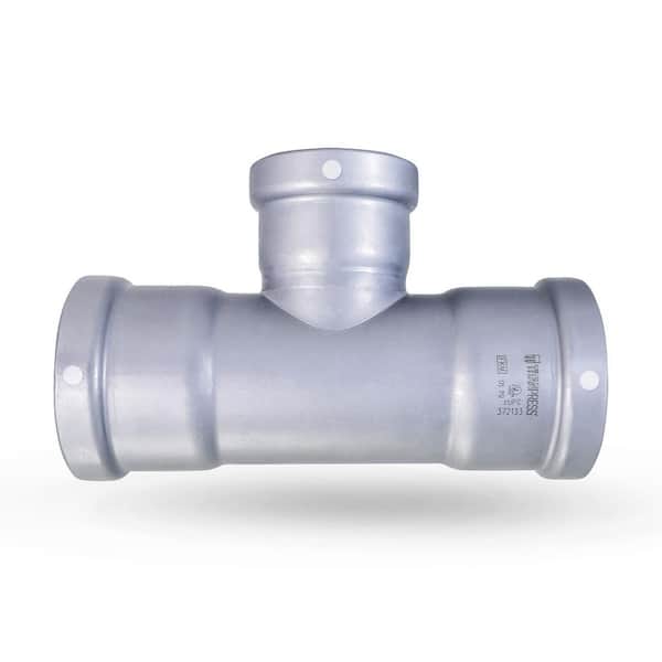 2-1/2 in. x 2-1/2 in. x 1-1/2 in. Carbon Steel Press Reducing Tee XL FKM Mechanical