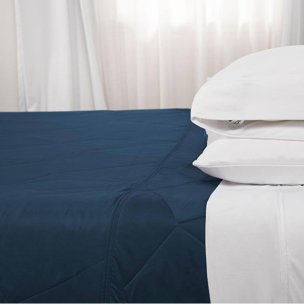 Navy Queen Size Dual-Sided Cooling Blanket