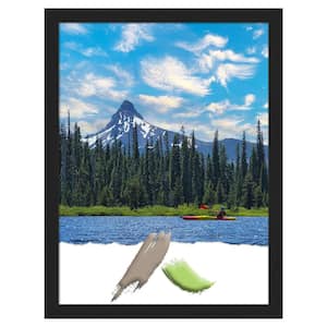 Grace Brushed Metallic Black Narrow Picture Frame Opening Size 18 x 24 in.