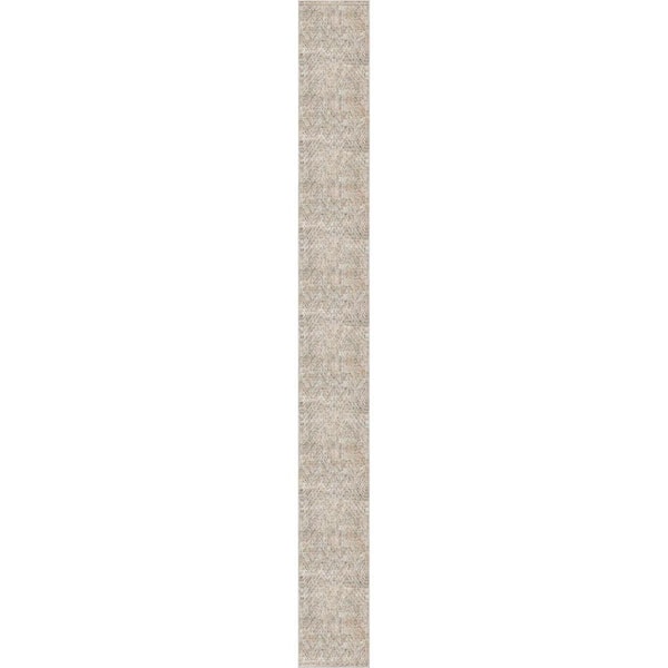 Ivory 2 ft. 7 in. x 24 ft. 9 in. Asha Anya Vintage Tribal Runner Area Rug