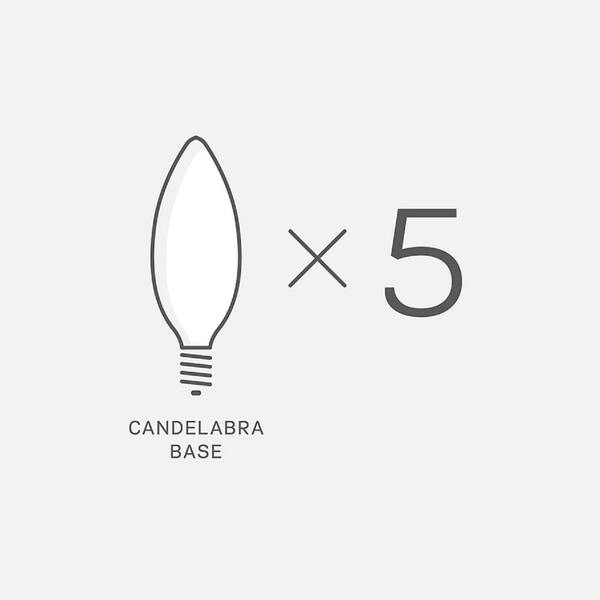 SCOTT LIVING - Manor 5-Light Satin Brass Medium Chandelier with White Linen Fabric Shades and No Bulbs Included