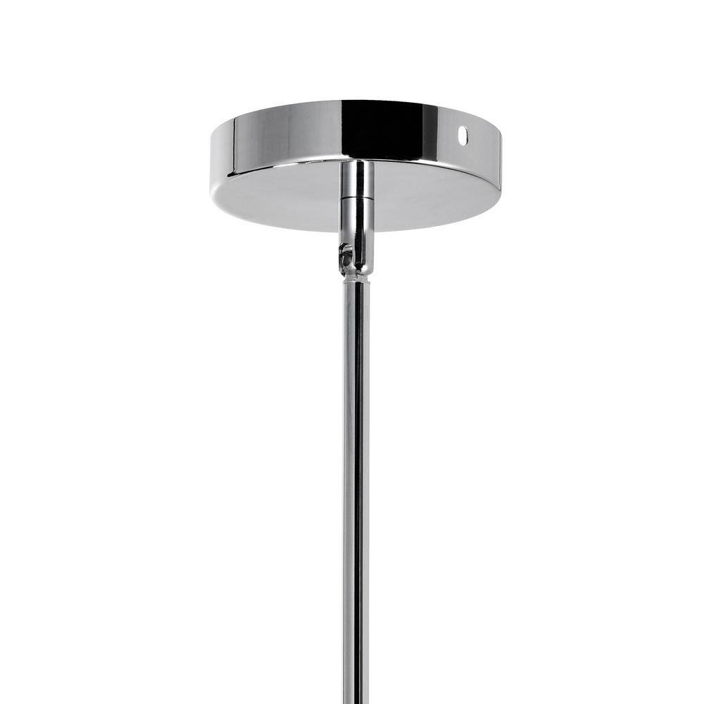 Chrome Mini Drum Shade Pendant Light with Bubble Cut-Outs