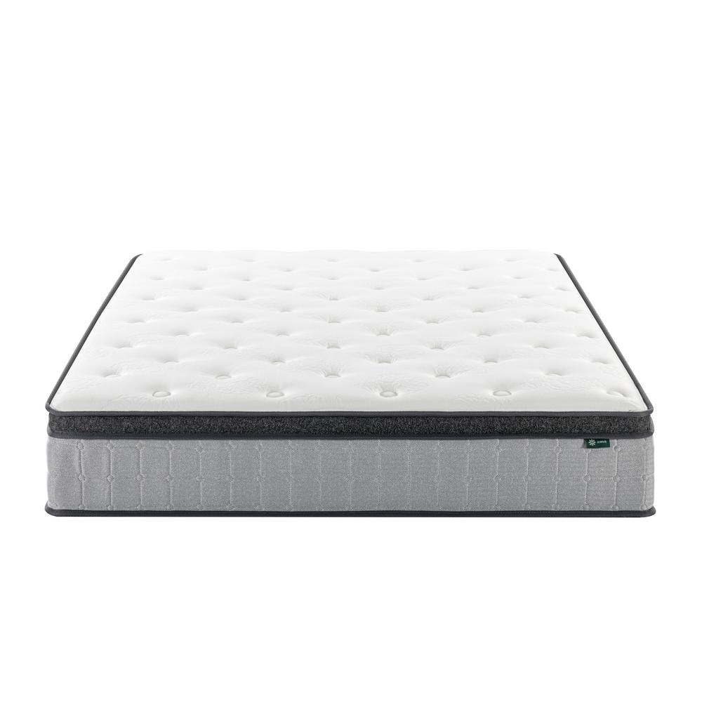 Zinus 13 in. Medium Euro Top Queen Comfort Support Cooling Gel Hybrid Mattress GHOMIPIO13Q