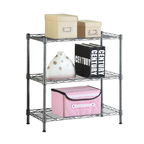Karl home Black 3-Tier Heavy Duty Steel Freestanding Garage Karl home Black 3-Tier Heavy Duty Steel Freestanding Garage