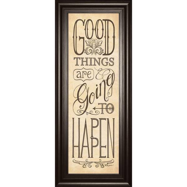 Classy Art 18 in. x 42 in. "Good Things are Going to Happen" by Deb Strain Framed Printed Wall Art