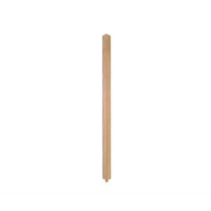 Stair Parts 43 in. x 1-1/4 in. 5060 Unfinished Red Oak Full Square Craftsman Wood Baluster for Stair Remodel