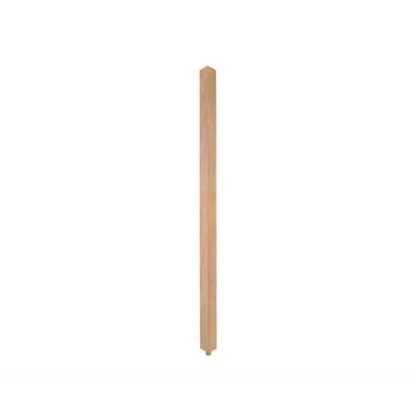 EVERMARK Stair Parts 43 in. x 1-1/4 in. 5060 Unfinished Red Oak Full Square Craftsman Wood Baluster for Stair Remodel