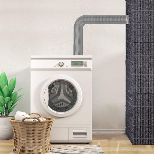Lukvuzo 4 in. 8 ft. Aluminum Foil Dryer Vent Hose and Flexible