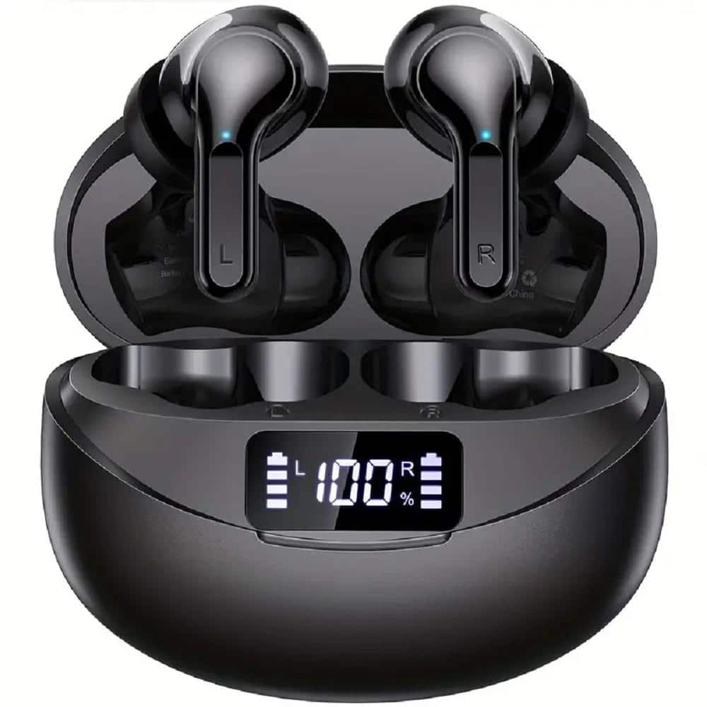 Etokfoks Stereo Black Wireless Bluetooth Noise Cancelling Earbud & In-Ear Earbuds