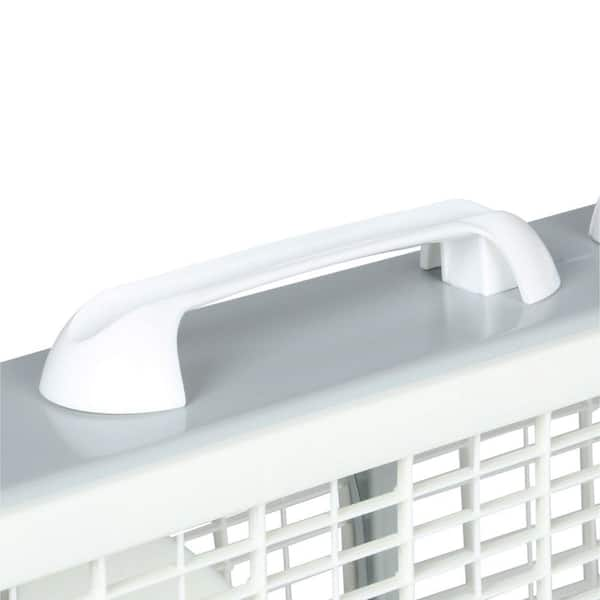 Save-Smart Energy Efficient 20 in. 3 Speed White Box Fan with Built-In  Carry Handle