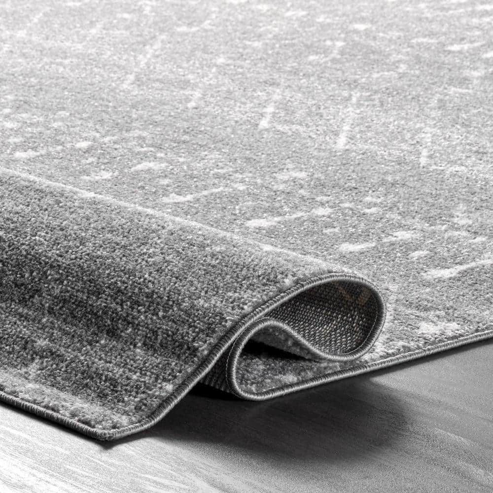 Dark Gray Moroccan Trellis Reversible Area Rug, 8' x 11'