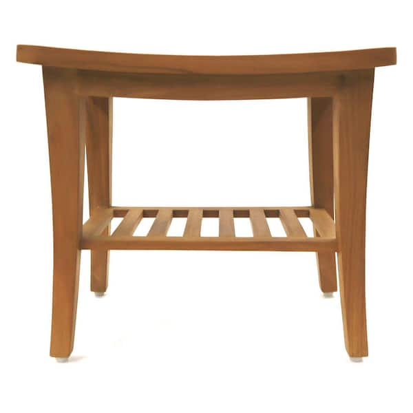 Redmon 17.5 in. x 20 in. x 13.5 in. Natural Genuine Teak Bench