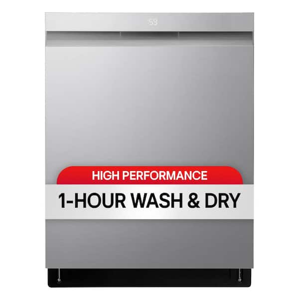 24 in. Top Control Smart Wi-Fi Enabled Dishwasher, QuadWash Pro, Dynamic Heat Dry, 3rd Rack, PrintProof Stainless Steel