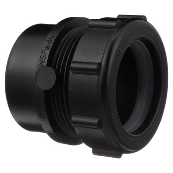 Charlotte Pipe 1-1/2 in. x 1-1/4 in. ABS DWV Spigot x Slip Joint Trap Adapter