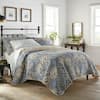Stone Cottage Brown, Blue, Multi-color Arell Cotton Reversible Quilts,  Full/Queen