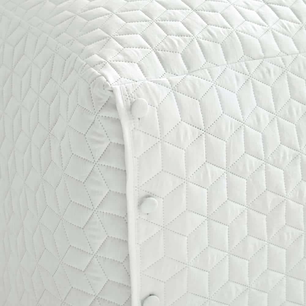 White Queen Microfiber Bedspread Set with Ruffle Skirt