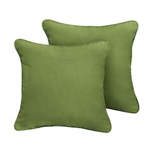 Sorra Home Sunbrella Spectrum Cilantro Outdoor Corded Throw Pillows (2-Pack)
