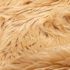 Faux Sheepskin Fur Non-Slip Stair Treads 9 inch x 27 inch 7-Pack Beige