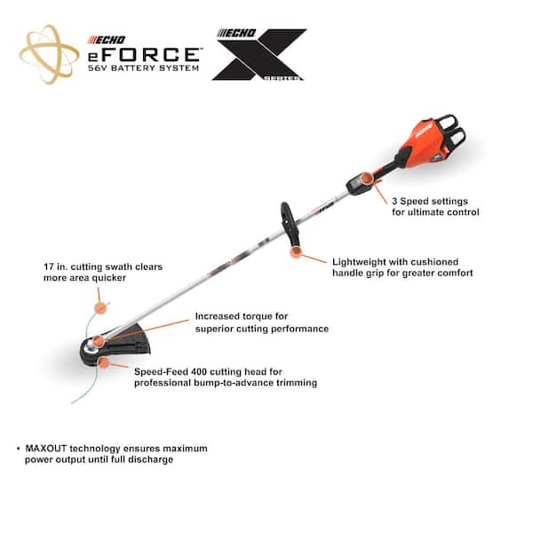 ECHO DSRM-2600R2 eFORCE 56V X Series 17 in. Brushless Cordless Battery String Trimmer with 5.0Ah Battery and Rapid Charger - 2