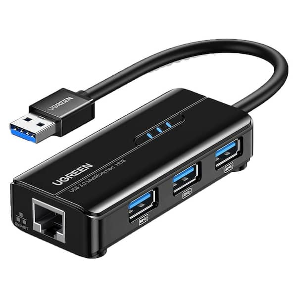 Lukyamzn 5 In 1 USB Hub With Gigabit Ethernet Network Adapter In Black ...