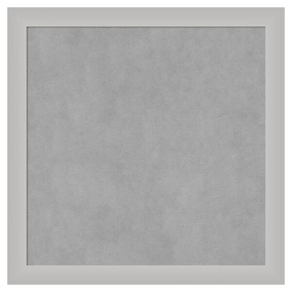 Amanti Art Low Luster Silver 23 in. x 23 in. Framed Magnetic Board