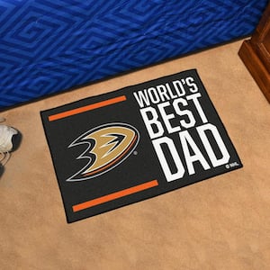 Anaheim Ducks World's Best Dad Black 1.5 ft. x 2.5 ft. Starter Area Rug