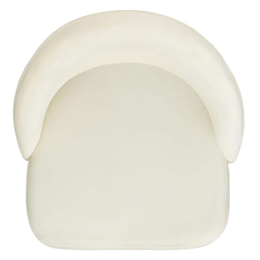 Creme Velvet & Matte Black Transitional Side Chair