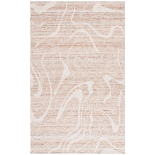 Sahara 3 ft. x 5 ft. Natural/Ivory Abstract Swirl Area Rug