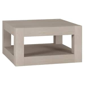 Hughes 32 in. Alder White Square MDF Top Coffee Table