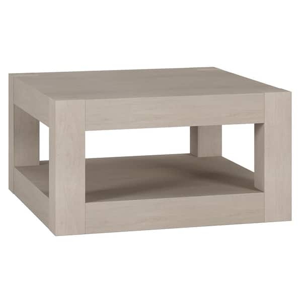 Meyer&Cross Hughes 32 in. Alder White Square MDF Top Coffee Table