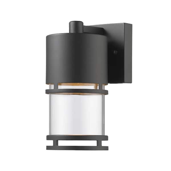 Unbranded Luminata 6W 8 in. Oil Rubbed Bronze Integrated LED Aluminum Hardwired Outdoor Weather Resistant Barn Wall Sconce Light