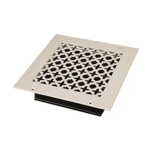 Victorian 8 in. x 8 in. White/Powder Coat, Steel Wall/Ceiling Vent with Opposed Blade Damper