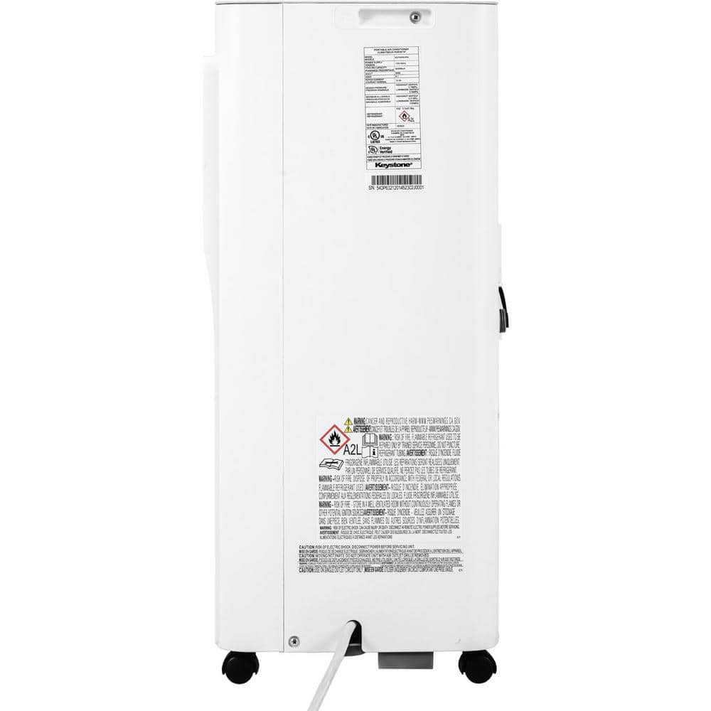 Keystone White Portable Air Conditioner with Remote and Sleep Mode