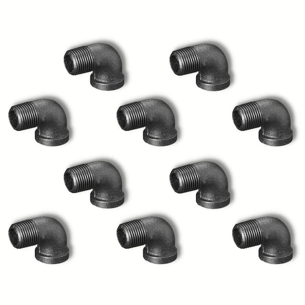 Ironwerks Designs 1/2 in. Iron 90-Degree Street Elbow Fitting (10-Pack)