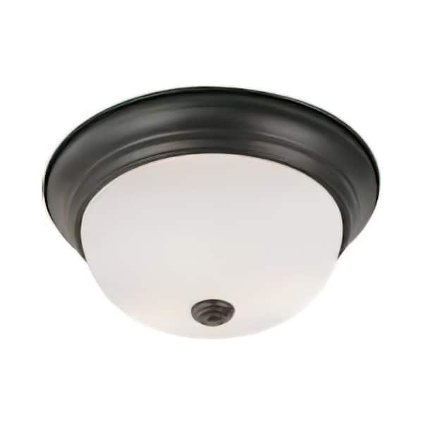 Unbranded Lenche 15.5 in. 1-Lights Satin Nickel Flush Mount