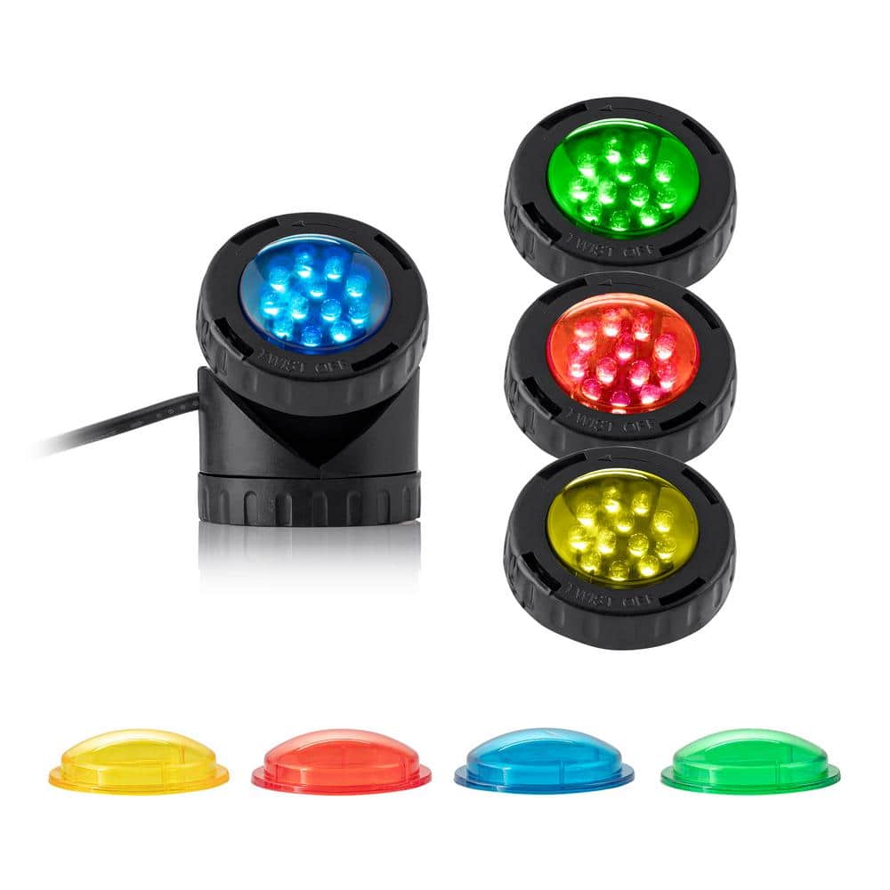 White Submersible LED Landscape Light with Photocell & Transformer