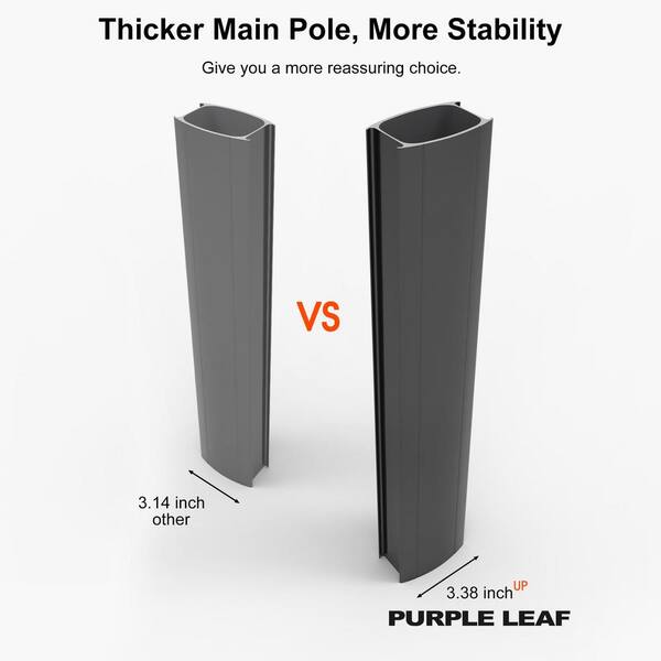 2025-25 秋冬新作  ハイブランドの PURPLE LEAF 11 ft. Square Double Top Aluminum Rotation ヘアアクセサリー