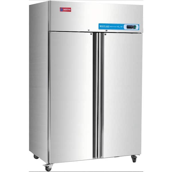 51 in. W. 36 cu. ft. Commercial Refrigerator 2-Door Electronic Control System Stainless Steel