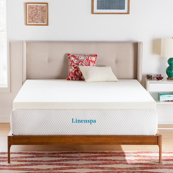 Linenspa Essentials 3 in. King ActiveRelief Memory Foam Mattress Topper