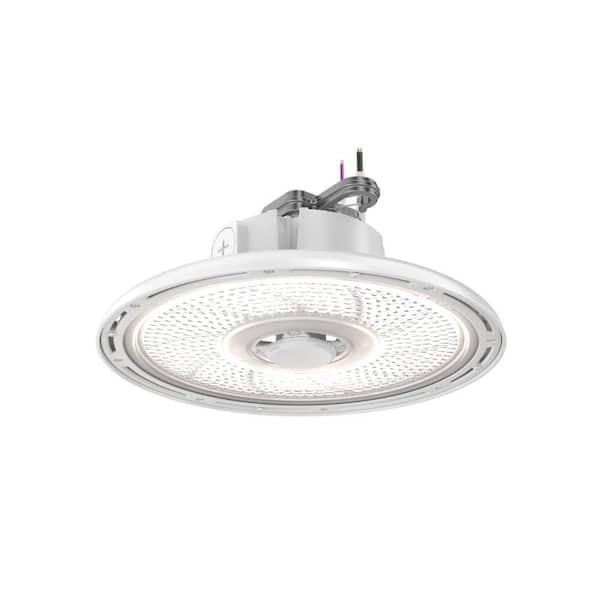 Lithonia Lighting Contractor Select REBL 12.2 in 250-Watt Equivalent Integrated LED Dimmable White High Bay Light Fixture XVOLT (277-480V)