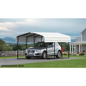 10 ft. W x 29 ft. D x 7 ft. H Eggshell Galvanized Steel Carport, Car Canopy and Shelter
