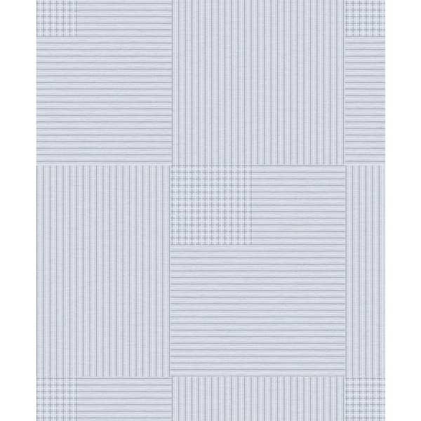 Advantage Ronald Light Blue Squares Vinyl Strippable Roll (Covers 57.8 sq. ft.)